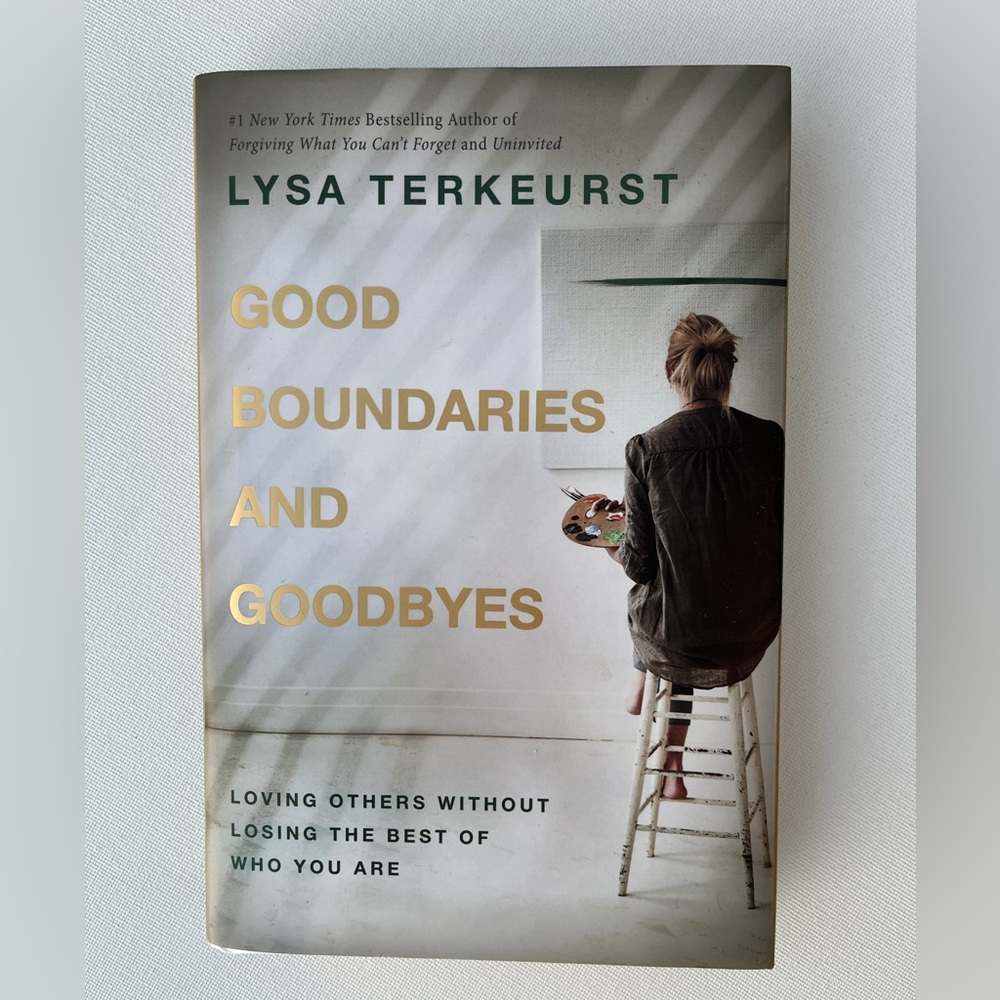 'Good Boundaries and Goodbyes' Hardcover - White/Cream Cover